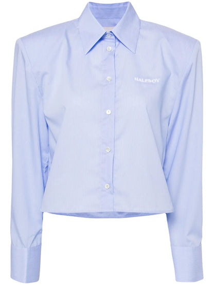Logo-Embroidered Cotton Shirt