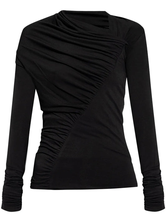 Ruched Asymmetric T-Shirt