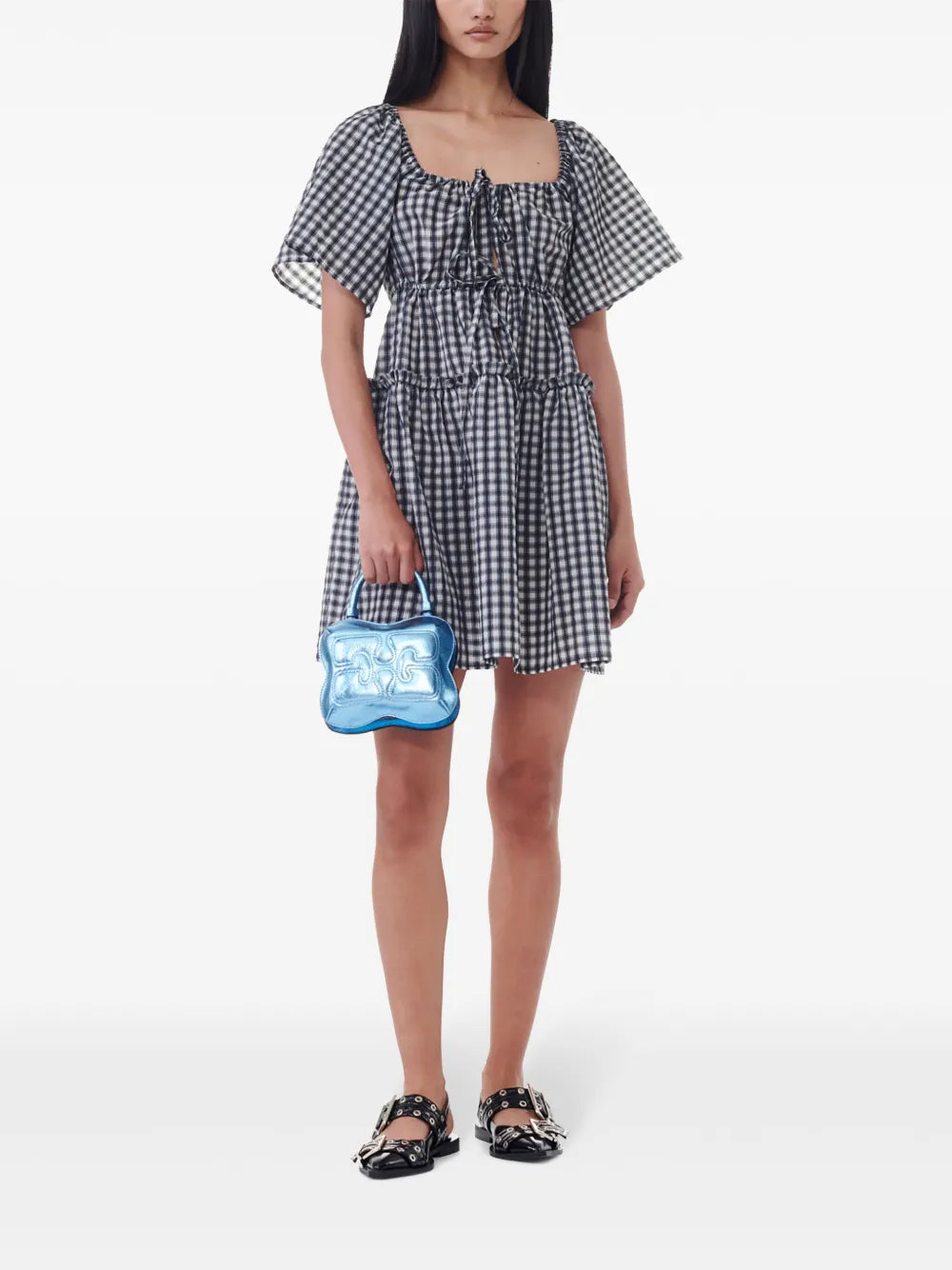 Check-Print Mini Dress