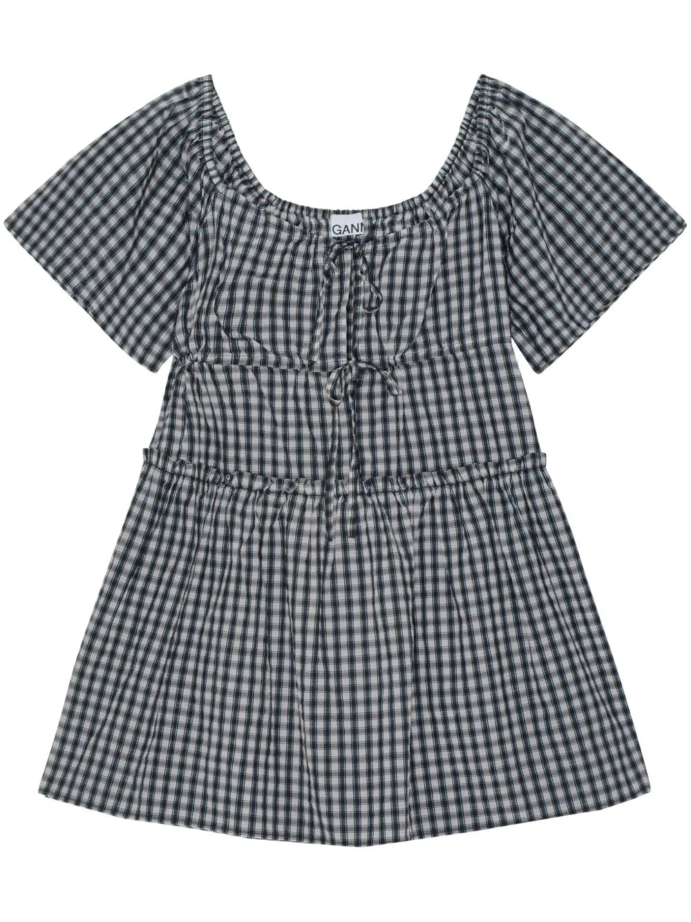 Check-Print Mini Dress