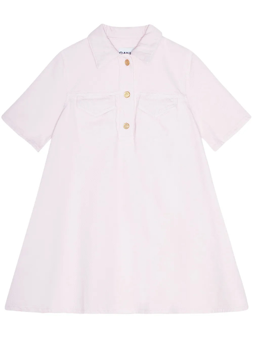 Short-Sleeve Denim Dress
