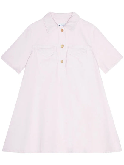 Short-Sleeve Denim Dress