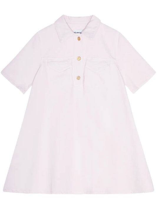 Short-Sleeve Denim Dress