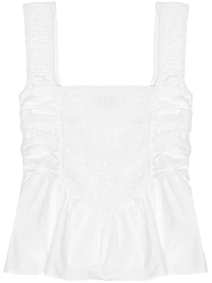 Gathered Detailing Peplum Blouse