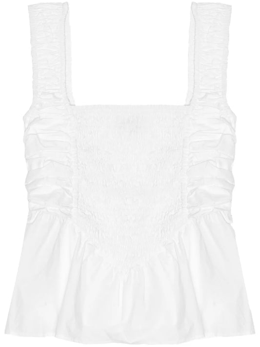 Gathered Detailing Peplum Blouse