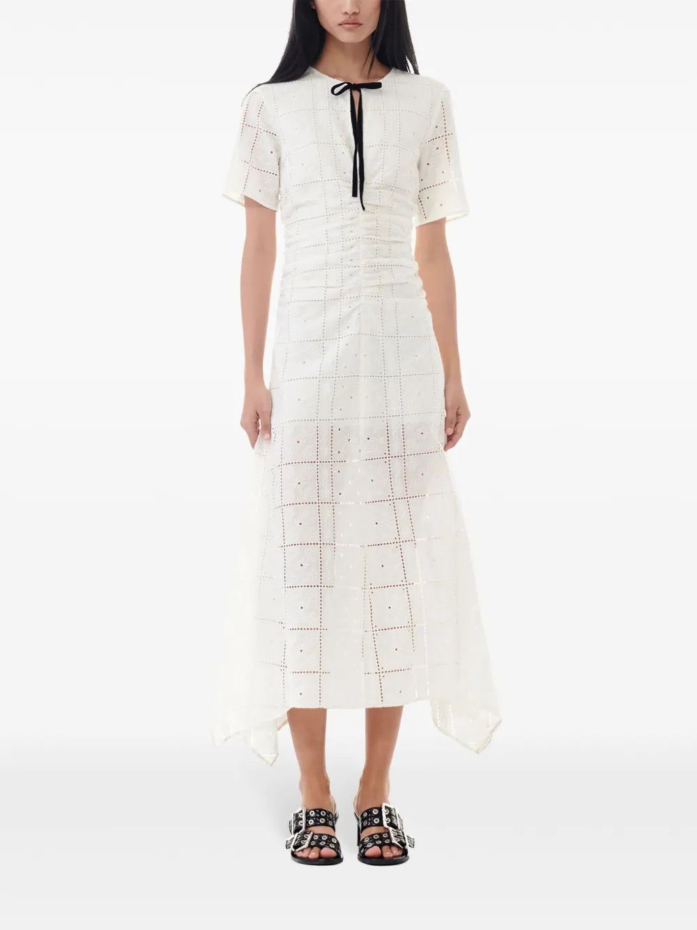 Embroidered Midi Dress