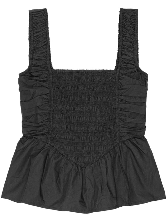 Gathered Detailing Peplum Blouse