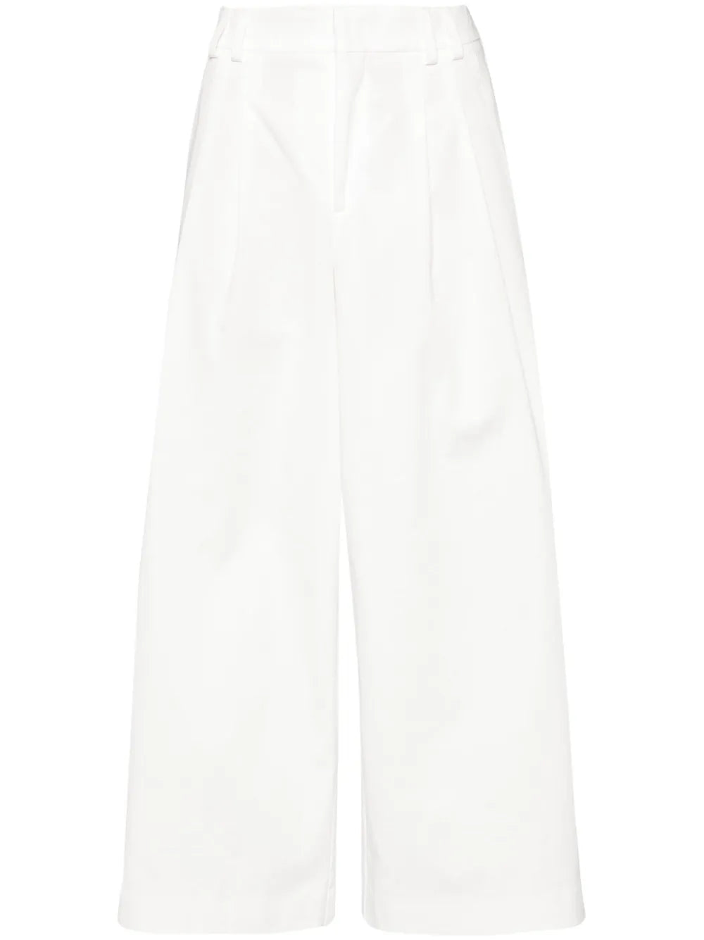 Pleat-Detail Cropped Trousers