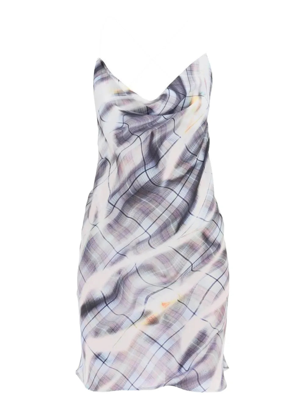 Invisible Shoulder-Straps Mini Dress
