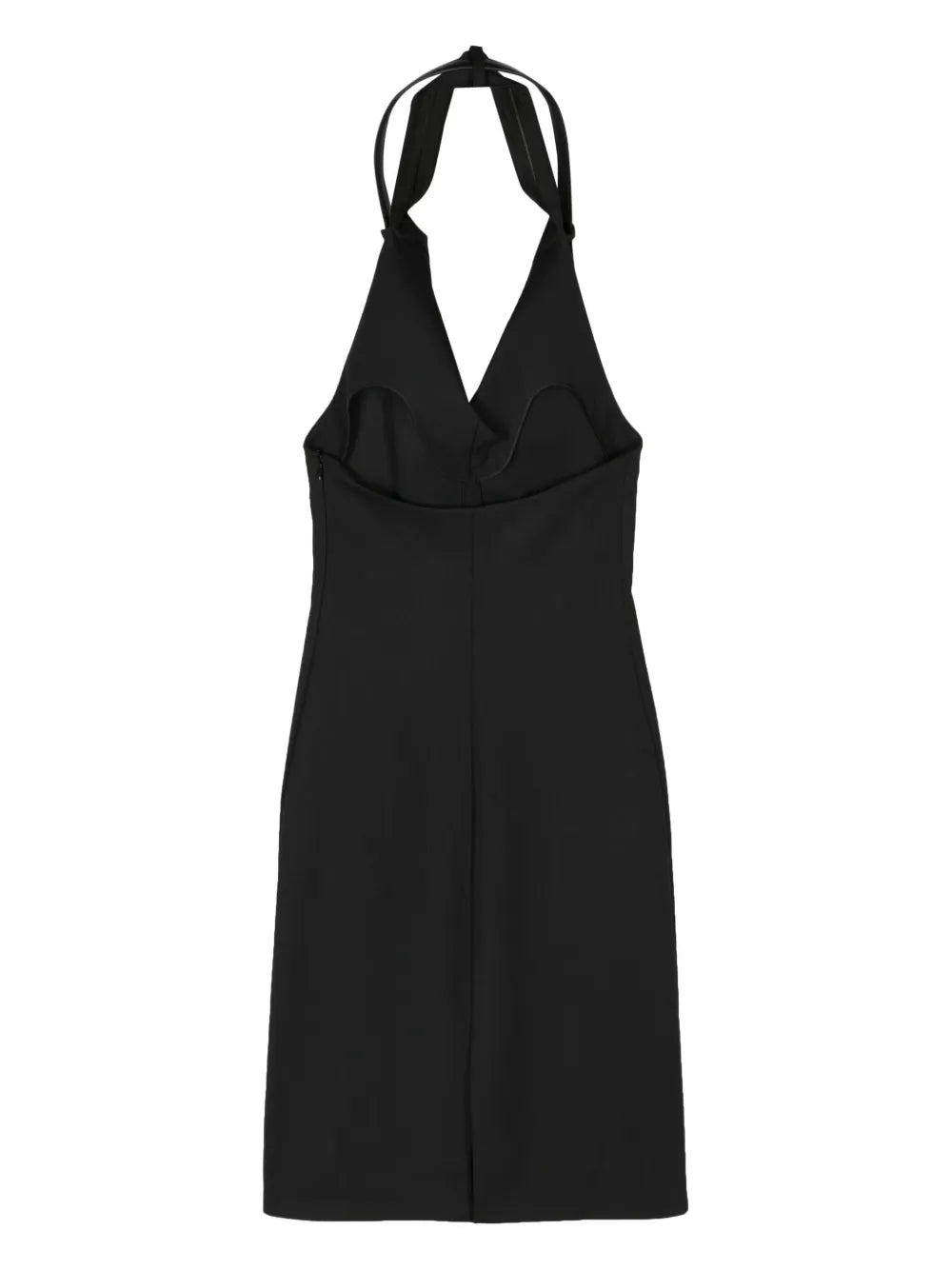 Belted-Halterneck Midi Dress