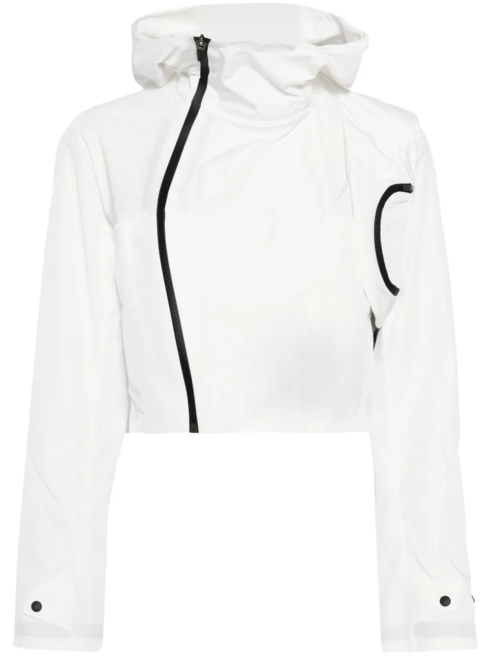 Hooded Cropped Shell Jacket