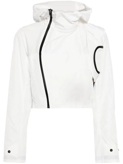 Hooded Cropped Shell Jacket