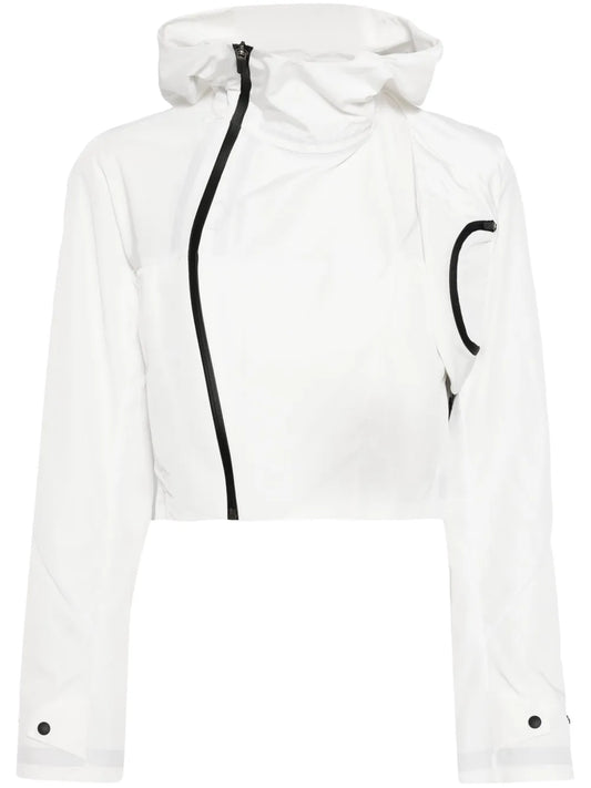 Hooded Cropped Shell Jacket