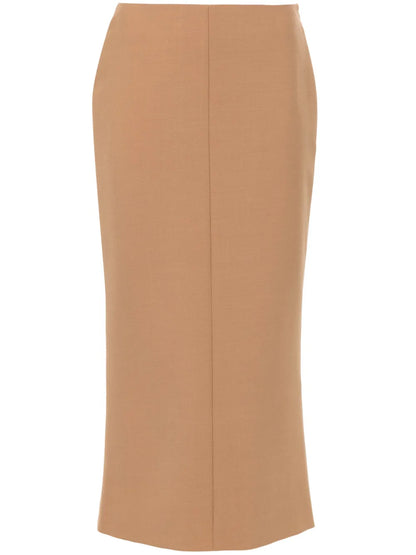 High-Waisted Midi Pencil Skirt