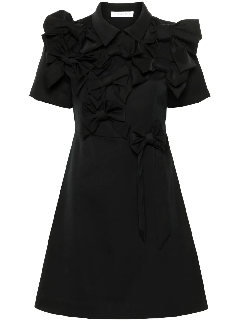 Bow-Detail Wool Dress