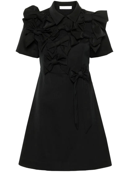 Bow-Detail Wool Dress