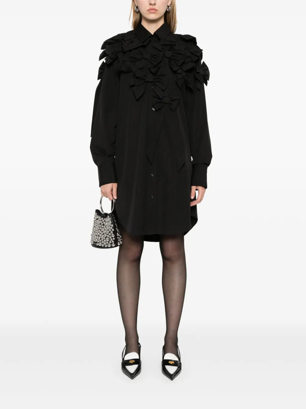 Bow-Detail Shirt Dress