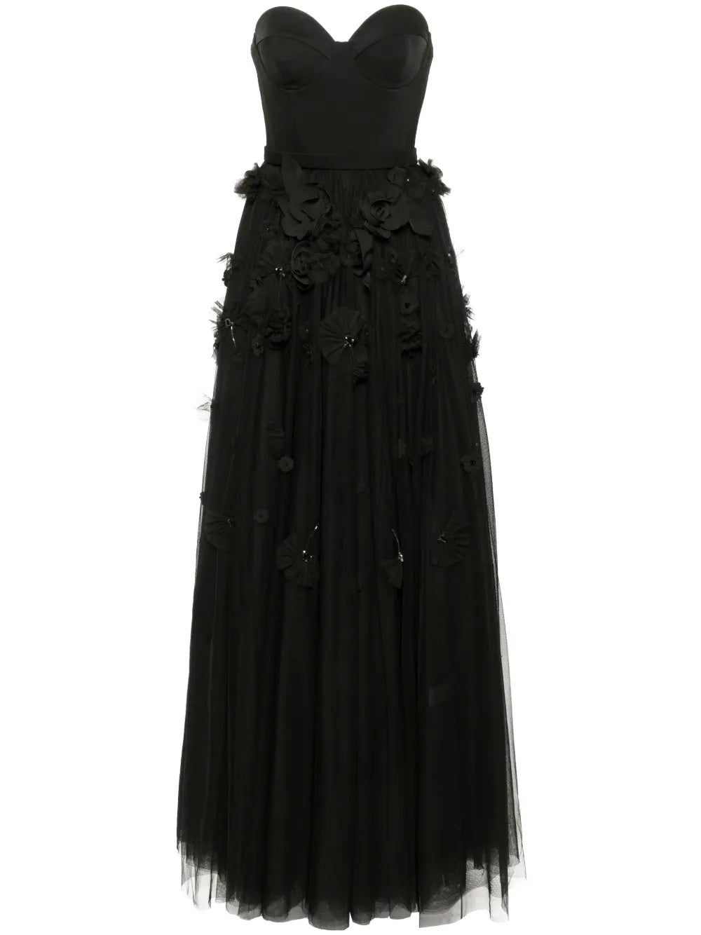 Floral-Appliqué Dress