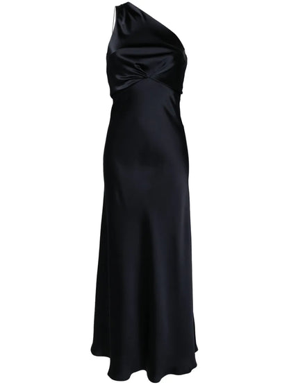 One-Shoulder Satin Gown