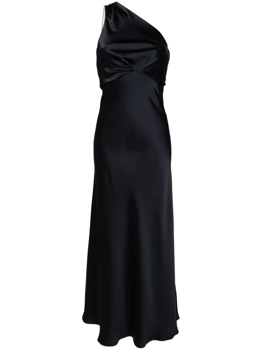 One-Shoulder Satin Gown