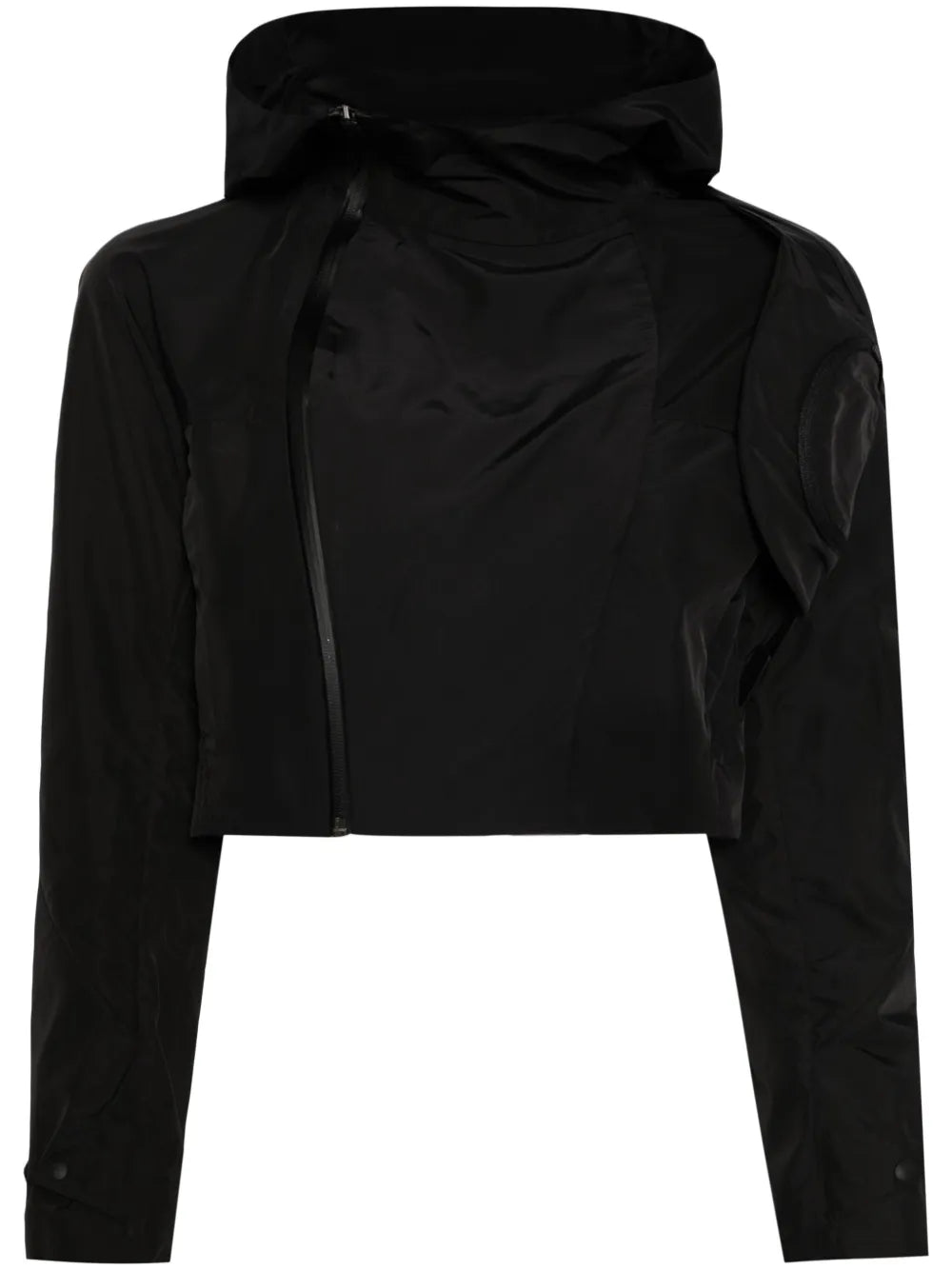 Hooded Cropped Shell Jacket