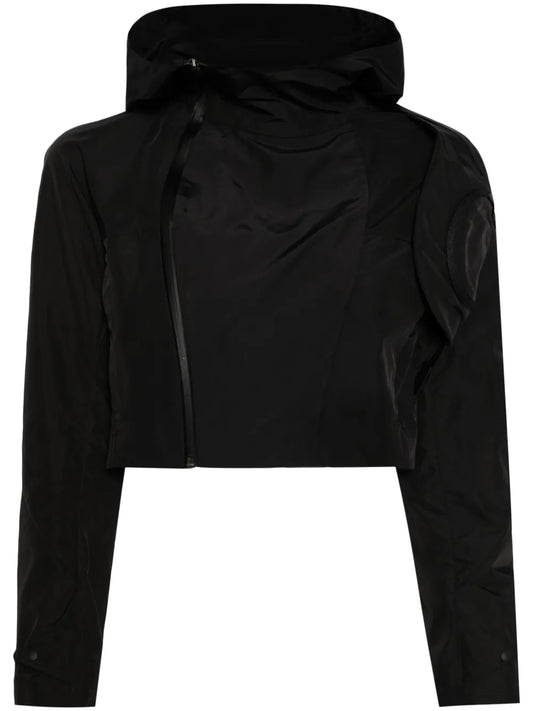 Hooded Cropped Shell Jacket