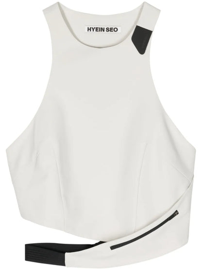 Strap-Detail Halterneck Tank Top