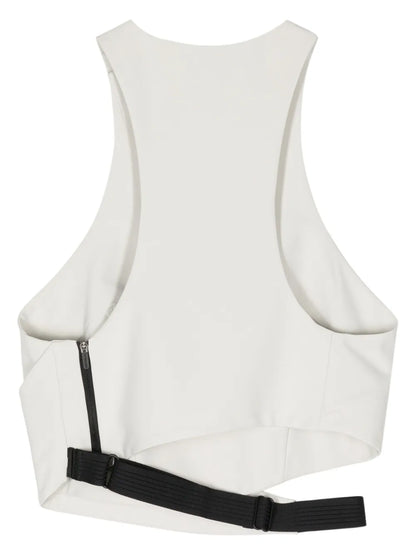 Strap-Detail Halterneck Tank Top