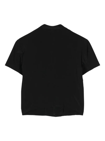 Zip-Up Cropped T-Shirt