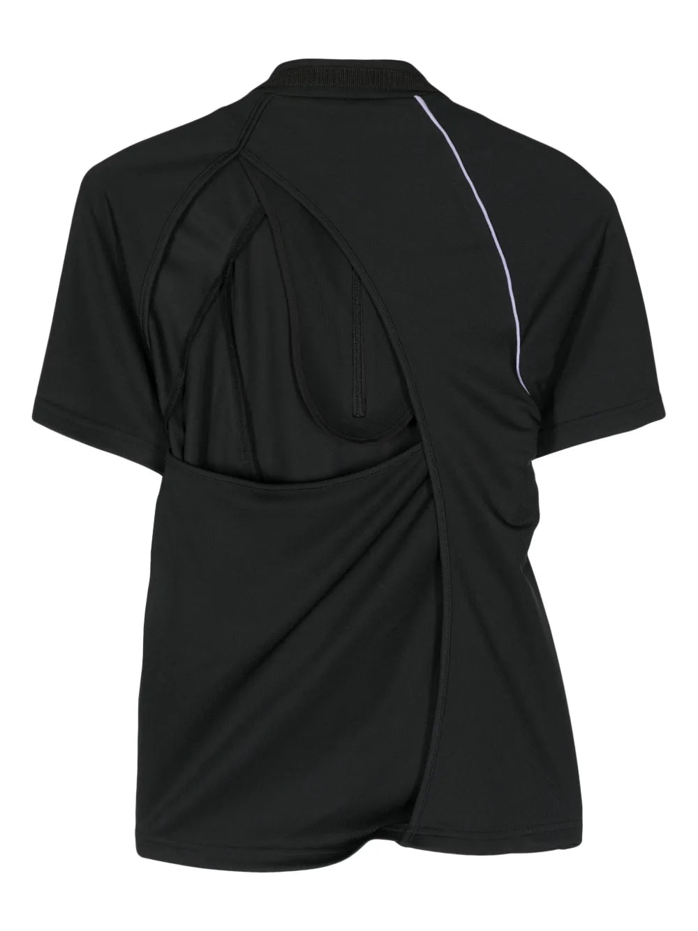 Contrast-Trim Twisted T-Shirt