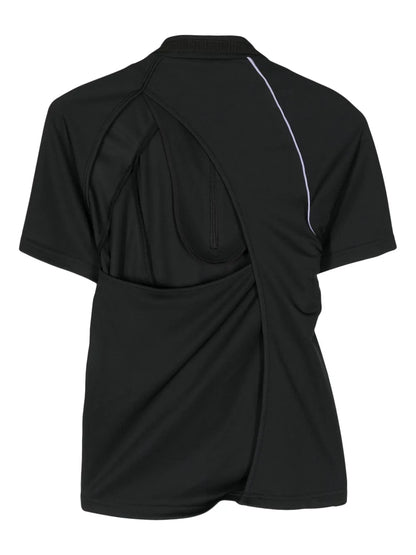 Contrast-Trim Twisted T-Shirt