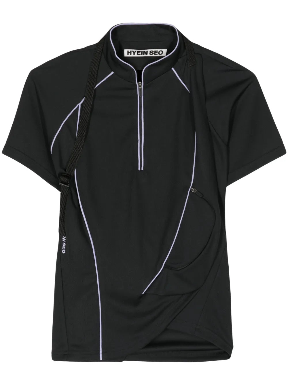 Contrast-Trim Twisted T-Shirt