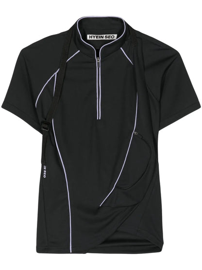 Contrast-Trim Twisted T-Shirt