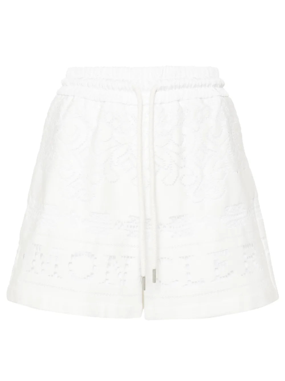 Perforated-Logo Lace Shorts
