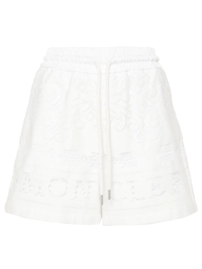 Perforated-Logo Lace Shorts