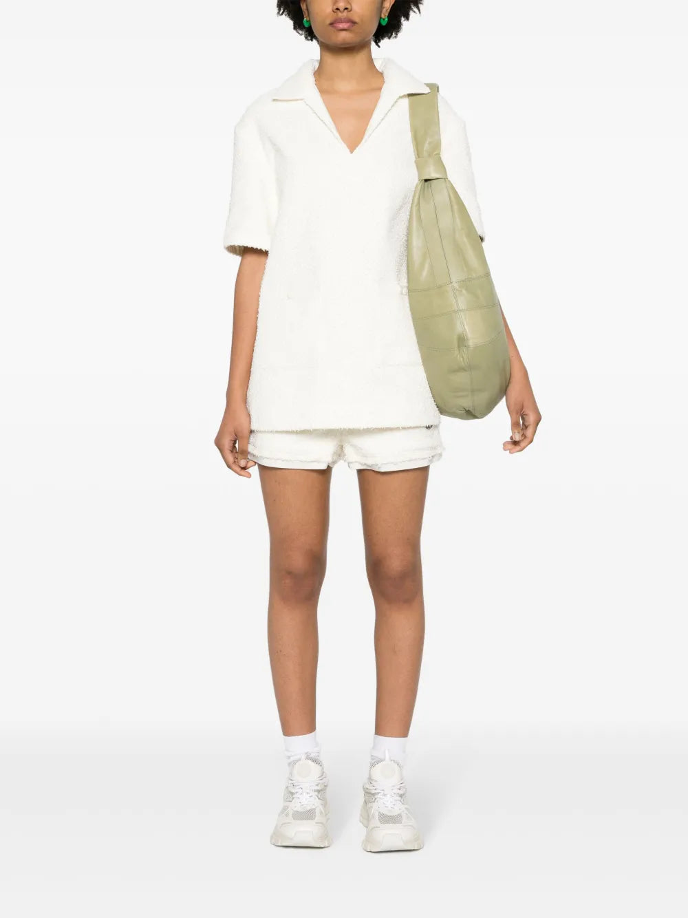 Logo-Patch Tweed Shorts