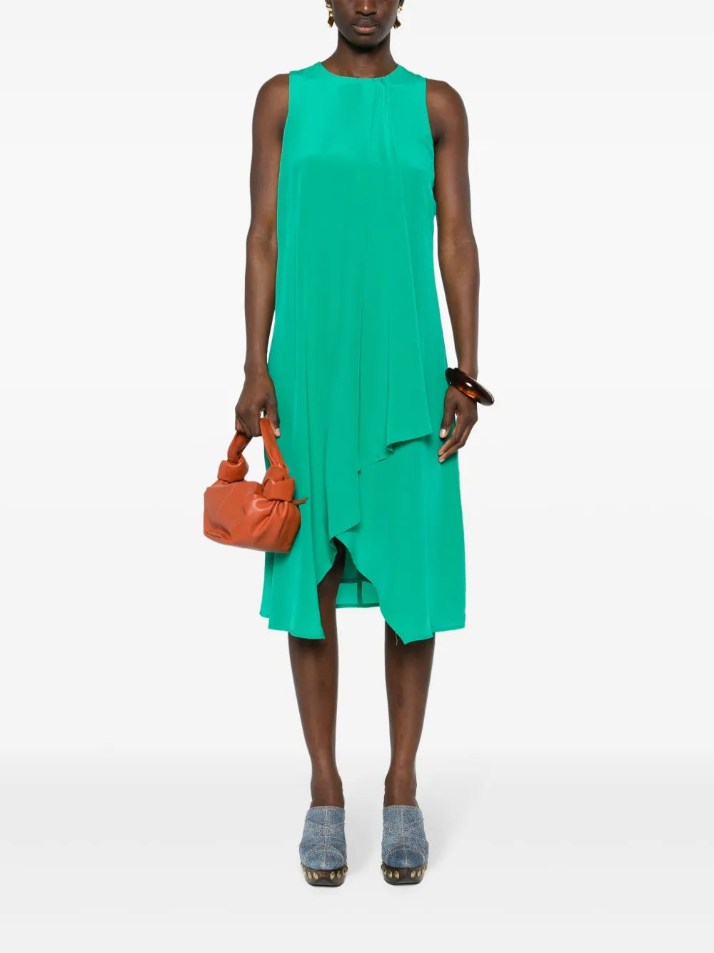 Sleeveless Silk Midi Dress