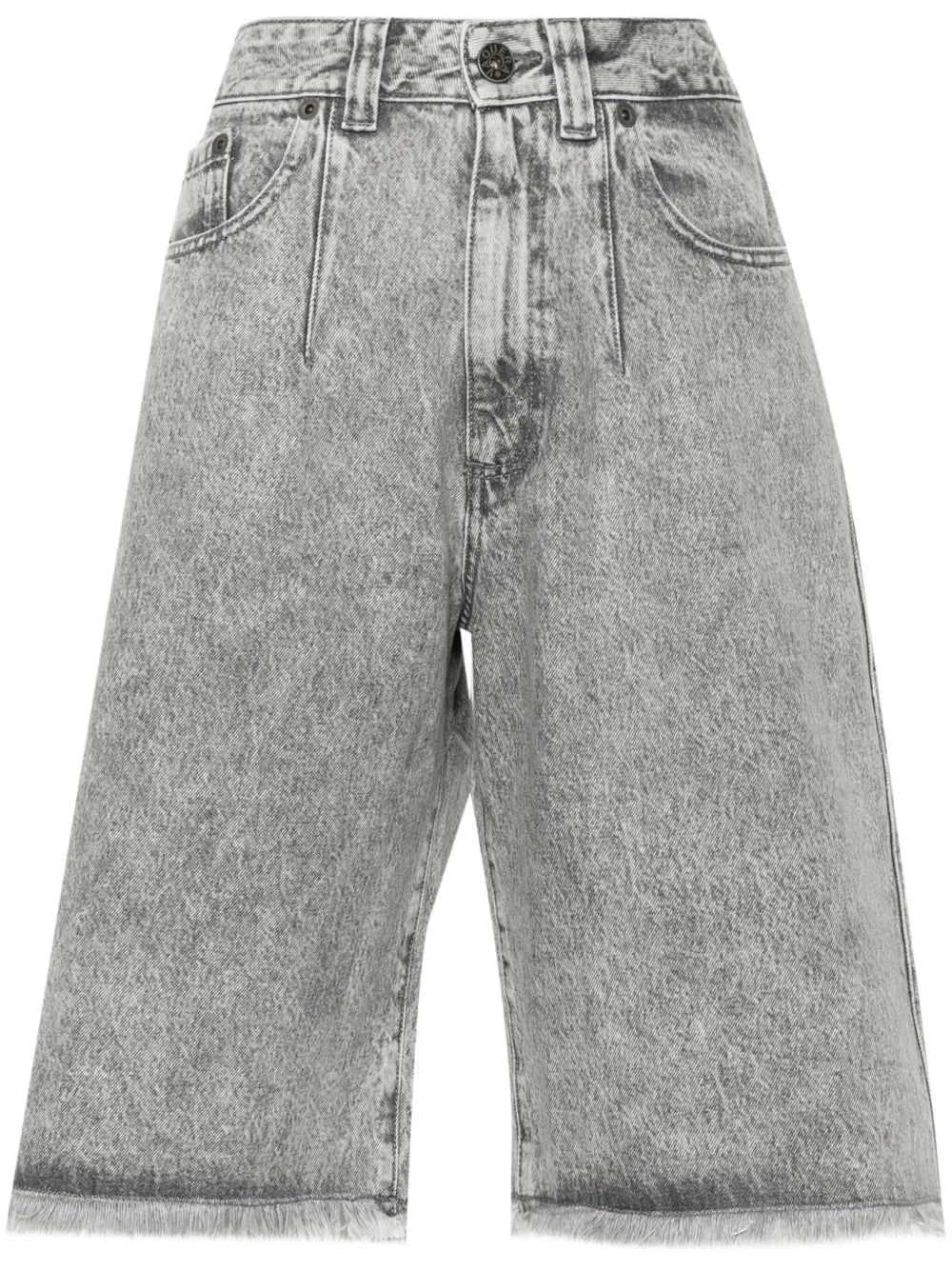 Lace-Up Detail Denim Shorts
