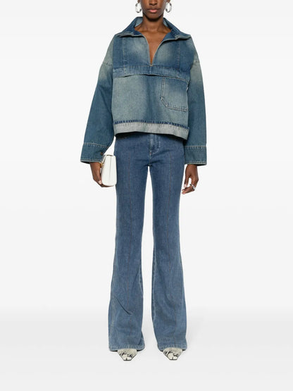 Cropped Denim Shirt