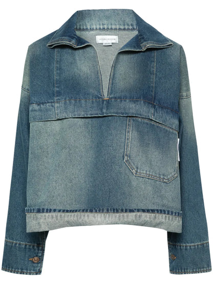 Cropped Denim Shirt