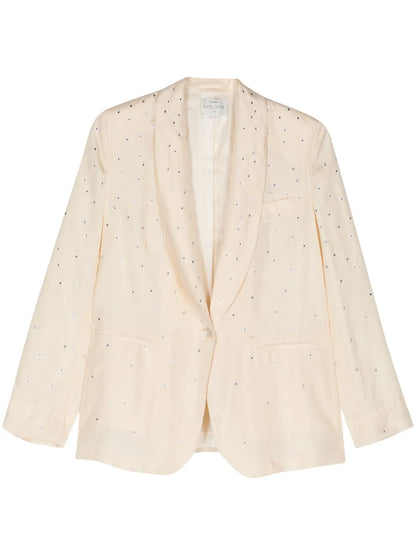 Rhinestoned Single-Breasted Blazer