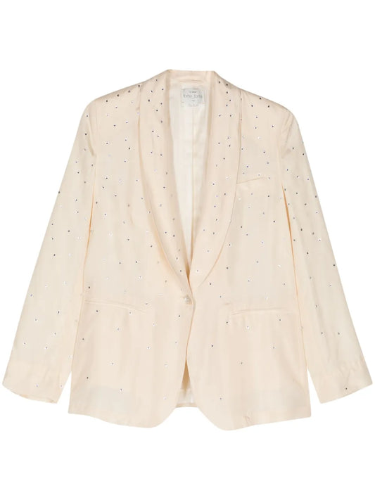 Rhinestoned Single-Breasted Blazer