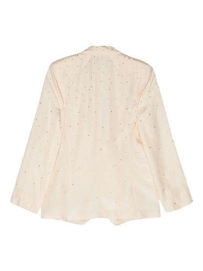 Rhinestoned Single-Breasted Blazer