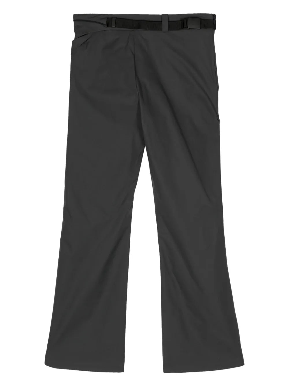 Belted Cropped Taffeta Trousers