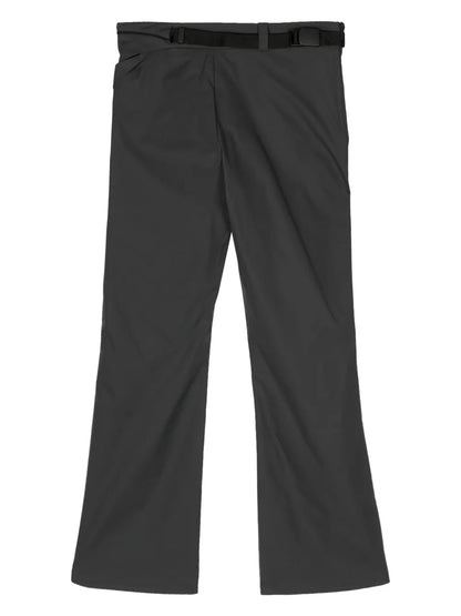 Belted Cropped Taffeta Trousers