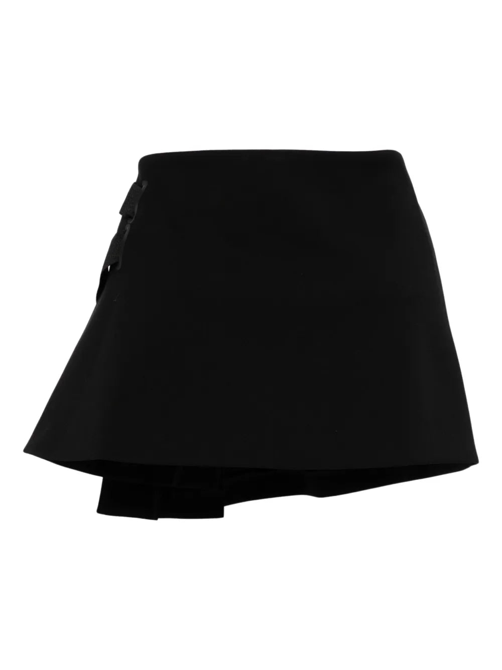 Pleated Wrap Miniskirt