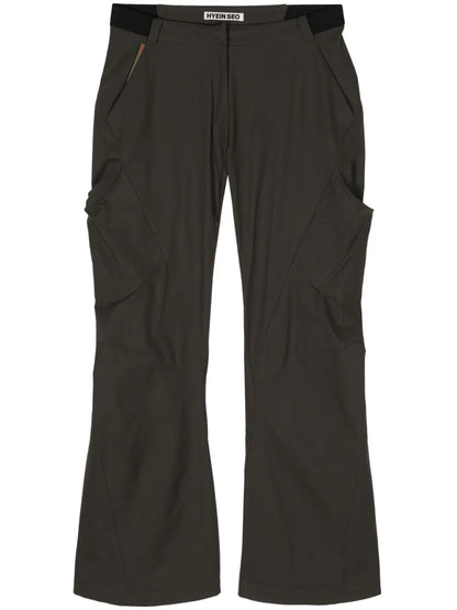 Belted Bootcut Trousers