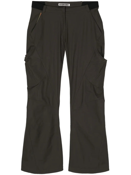 Belted Bootcut Trousers