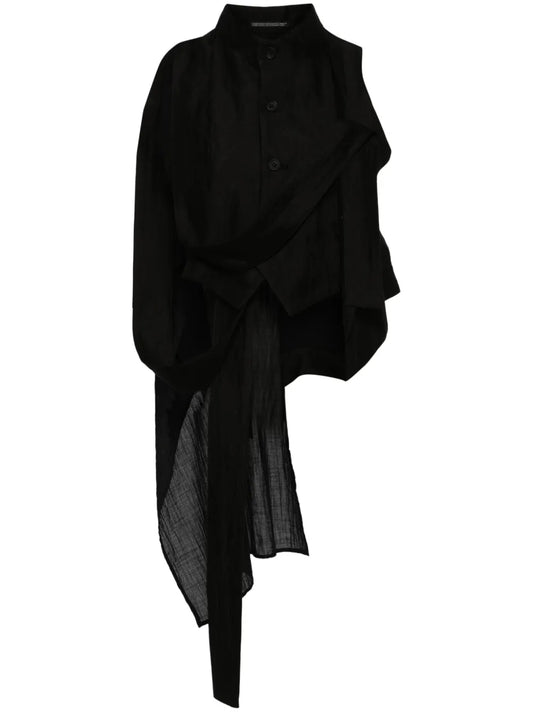 Asymmetric Cropped Shirt