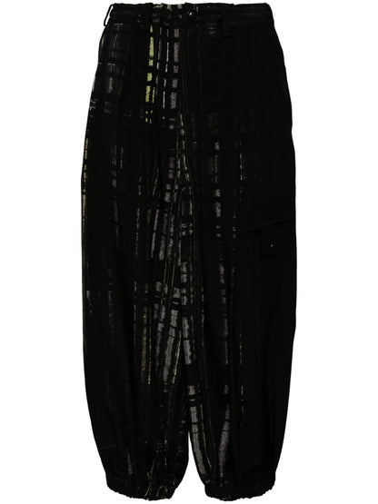 Checked Tapered Trousers